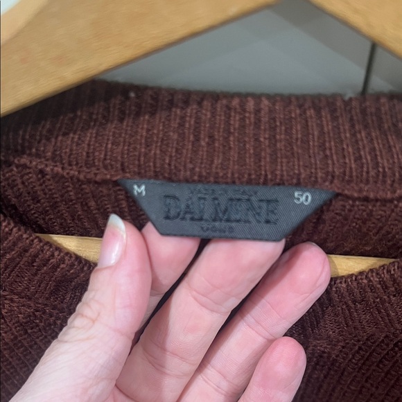 Dalmine Uomo Men's Italian Brown and Navy Sweater size M - Picture 2 of 5